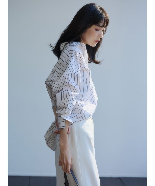 anuans(アニュアンス)の「【STRIPE】スタンダードシャツ(シャツ/ブラウス・レディース・サックスブルー/ブラウン・F)」の21枚目の写真