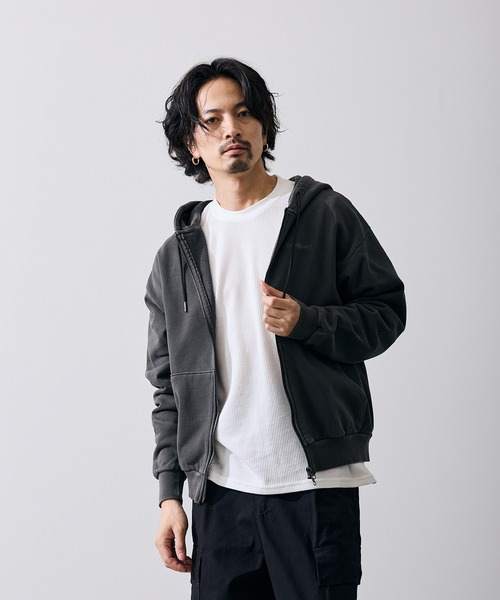 improves(インプローブス)の「ピグメント スウェット ジップパーカー(パーカー・メンズ・ブラック/ブラウン・SMALL/MEDIUM/LARGE/X-LARGE)」の3枚目の写真