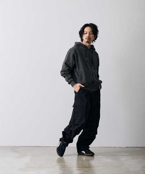 improves(インプローブス)の「ピグメント スウェット ジップパーカー(パーカー・メンズ・ブラック/ブラウン・SMALL/MEDIUM/LARGE/X-LARGE)」の5枚目の写真