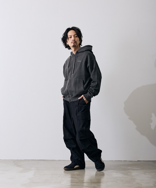 improves(インプローブス)の「ピグメント スウェット ジップパーカー(パーカー・メンズ・ブラック/ブラウン・SMALL/MEDIUM/LARGE/X-LARGE)」の6枚目の写真