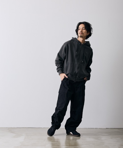 improves(インプローブス)の「ピグメント スウェット ジップパーカー(パーカー・メンズ・ブラック/ブラウン・SMALL/MEDIUM/LARGE/X-LARGE)」の7枚目の写真