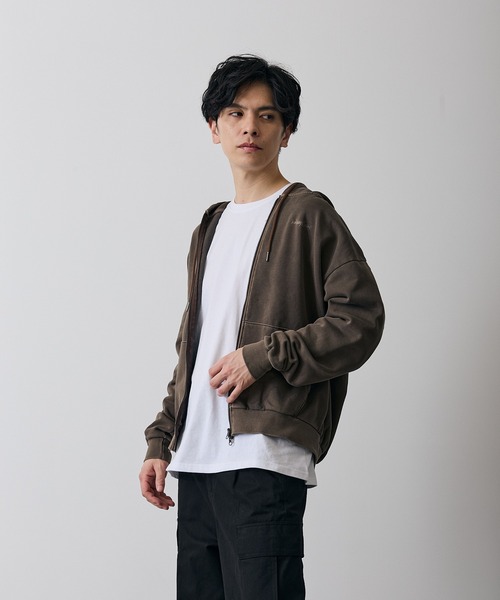 improves(インプローブス)の「ピグメント スウェット ジップパーカー(パーカー・メンズ・ブラック/ブラウン・SMALL/MEDIUM/LARGE/X-LARGE)」の11枚目の写真