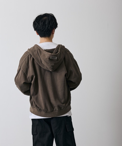 improves(インプローブス)の「ピグメント スウェット ジップパーカー(パーカー・メンズ・ブラック/ブラウン・SMALL/MEDIUM/LARGE/X-LARGE)」の17枚目の写真