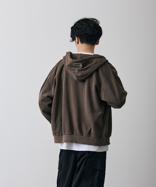 improves(インプローブス)の「ピグメント スウェット ジップパーカー(パーカー・メンズ・ブラック/ブラウン・SMALL/MEDIUM/LARGE/X-LARGE)」の21枚目の写真