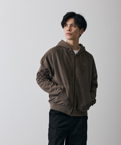 improves(インプローブス)の「ピグメント スウェット ジップパーカー(パーカー・メンズ・ブラック/ブラウン・SMALL/MEDIUM/LARGE/X-LARGE)」の13枚目の写真