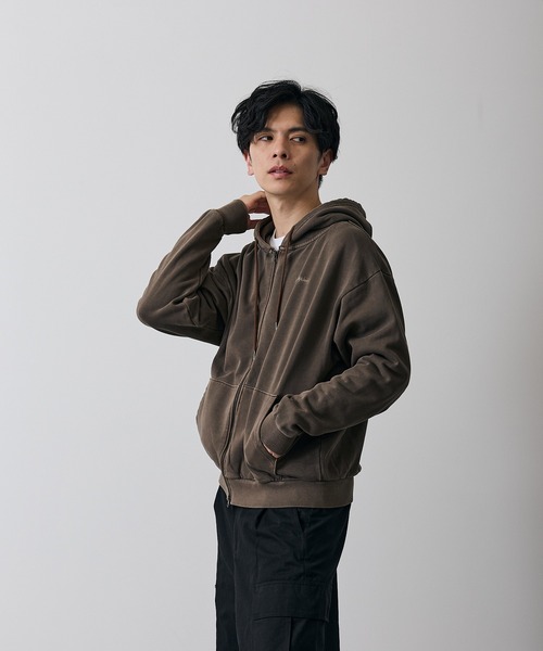 improves(インプローブス)の「ピグメント スウェット ジップパーカー(パーカー・メンズ・ブラック/ブラウン・SMALL/MEDIUM/LARGE/X-LARGE)」の16枚目の写真