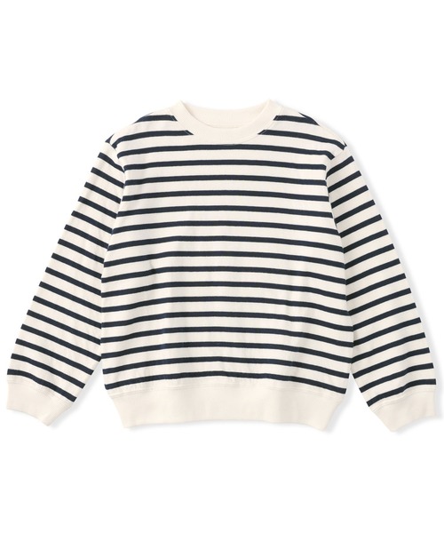 無印良品（ムジルシリョウヒン）の「キッズ　接結編みスウェットシャツ（スウェット・キッズ・ライトグリーン系/ネイビー系/ベージュ系・110/120/130/140/150）」の3枚目の写真