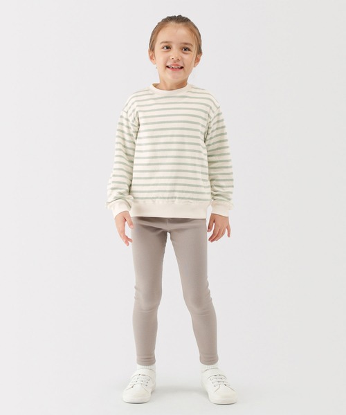 無印良品（ムジルシリョウヒン）の「キッズ　接結編みスウェットシャツ（スウェット・キッズ・ライトグリーン系/ネイビー系/ベージュ系・110/120/130/140/150）」の8枚目の写真