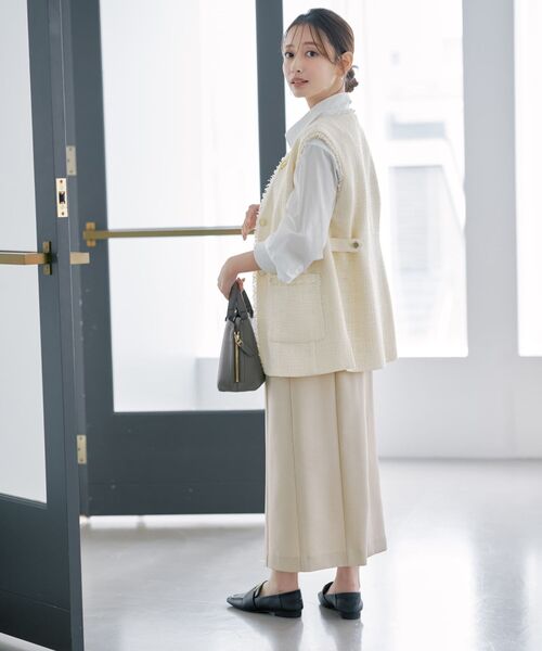COHINA(コヒナ)の「ミックスツイードジレ 【低身長・小柄女性】(ベスト・レディース・ホワイト/ネイビー/ブラック・ONE SIZE)」の12枚目の写真