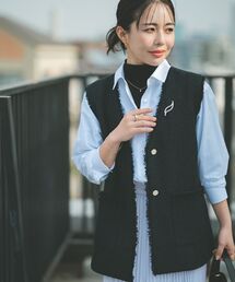 COHINA（コヒナ）の「ミックスツイードジレ 【低身長・小柄女性】（ベスト）」