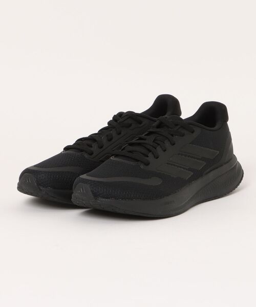 adidas(アディダス)の「adidas アディダス RUNFALCON 5【軽量】メンズスニーカー ランニングシューズ(ランファルコン5) IE8812 コアブラック/コアブラック/コアブラック(スニーカー・メンズ・ブラック×ブラック・25.0cm/25.5cm/26.0cm/26.5cm/27.0cm/27.5cm/28.0cm/28.5cm/29.0cm)」の1枚目の写真