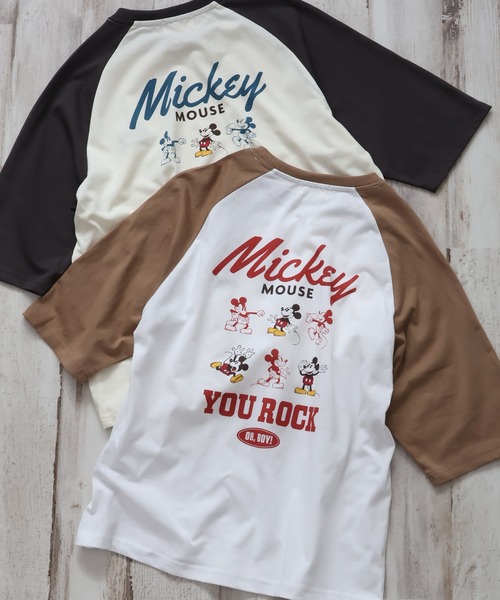 Disney(ディズニー)の「【Disney/ディズニー】アートワークデザイン 七分袖 ラグランスリーブ ワイドTシャツ(Tシャツ/カットソー・レディース・ホワイト系2/クリーム/ホワイト系1/オートミール・M/L)」の2枚目の写真