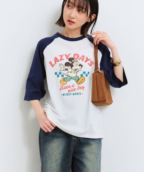 Disney(ディズニー)の「【Disney/ディズニー】アートワークデザイン 七分袖 ラグランスリーブ ワイドTシャツ(Tシャツ/カットソー・レディース・ホワイト系2/クリーム/ホワイト系1/オートミール・M/L)」の5枚目の写真