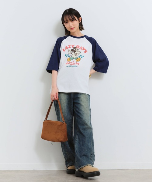 Disney(ディズニー)の「【Disney/ディズニー】アートワークデザイン 七分袖 ラグランスリーブ ワイドTシャツ(Tシャツ/カットソー・レディース・ホワイト系2/クリーム/ホワイト系1/オートミール・M/L)」の8枚目の写真