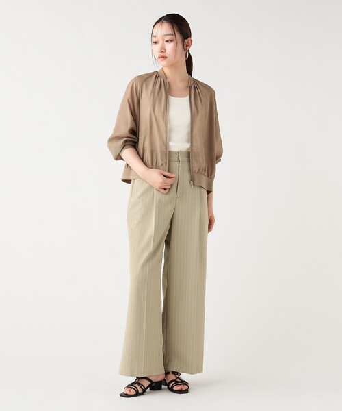 BEAMS HEART（ビームスハート）の「メタルチャーム ニットタンク（タンクトップ・レディース・ブラック/オフホワイト/ネイビー/ブラウン・FREE）」の9枚目の写真