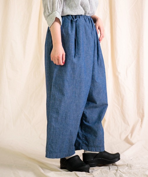 Brocante（ブロカント）の「[Brocante / ブロカント] 綿麻インディゴシャンブレー コルドンパンツ（デニムパンツ・レディース・インディゴブルー・2）」の17枚目の写真
