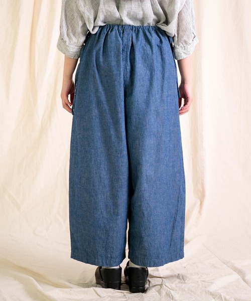 Brocante（ブロカント）の「[Brocante / ブロカント] 綿麻インディゴシャンブレー コルドンパンツ（デニムパンツ・レディース・インディゴブルー・2）」の5枚目の写真