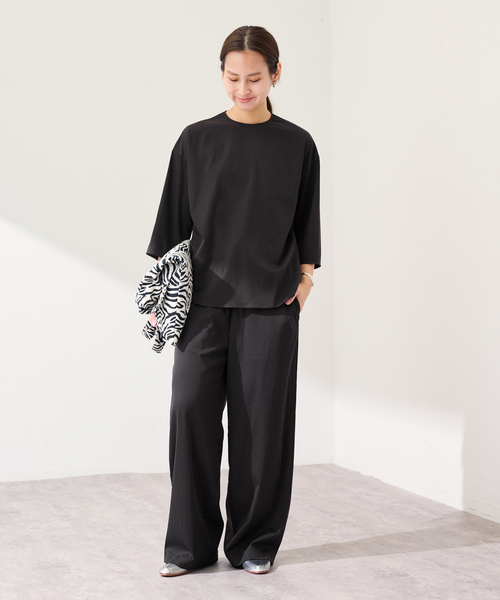 FRAMeWORK（フレームワーク）の「キュプラナイロンプルオーバー（シャツ/ブラウス・レディース・ブラック/ホワイト・FREE）」の5枚目の写真