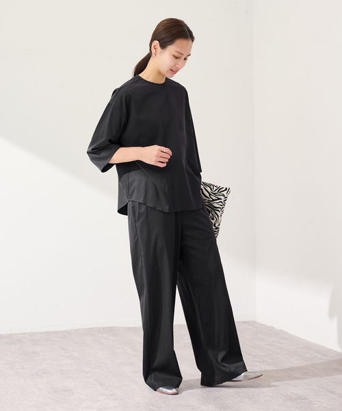 FRAMeWORK（フレームワーク）の「キュプラナイロンプルオーバー（シャツ/ブラウス・レディース・ブラック/ホワイト・FREE）」の16枚目の写真