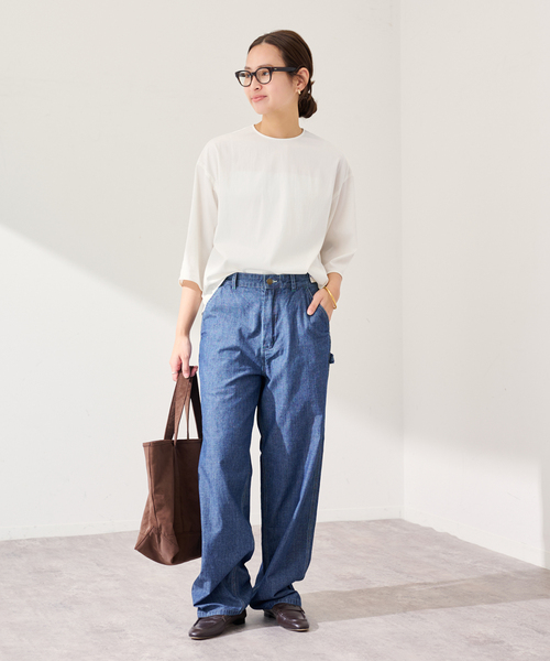 FRAMeWORK（フレームワーク）の「キュプラナイロンプルオーバー（シャツ/ブラウス・レディース・ブラック/ホワイト・FREE）」の4枚目の写真