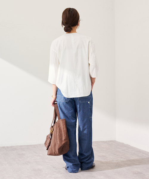 FRAMeWORK（フレームワーク）の「キュプラナイロンプルオーバー（シャツ/ブラウス・レディース・ブラック/ホワイト・FREE）」の15枚目の写真