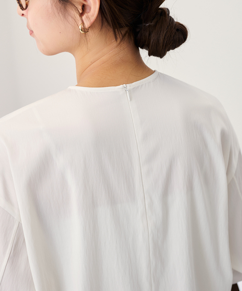 FRAMeWORK（フレームワーク）の「キュプラナイロンプルオーバー（シャツ/ブラウス・レディース・ブラック/ホワイト・FREE）」の7枚目の写真