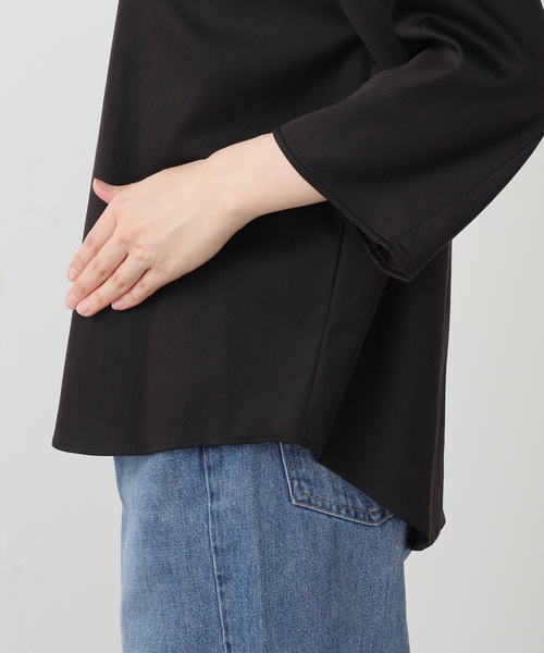 FRAMeWORK（フレームワーク）の「キュプラナイロンプルオーバー（シャツ/ブラウス・レディース・ブラック/ホワイト・FREE）」の21枚目の写真