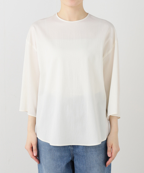 FRAMeWORK（フレームワーク）の「キュプラナイロンプルオーバー（シャツ/ブラウス・レディース・ブラック/ホワイト・FREE）」の13枚目の写真