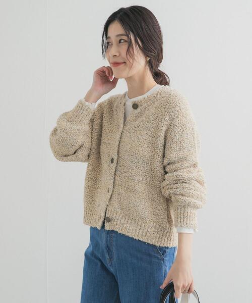 URBAN RESEARCH DOORS（アーバンリサーチドアーズ）の「メランジニットカーディガン（カーディガン/ボレロ・レディース・イエロー/オフホワイト・FREE）」の13枚目の写真