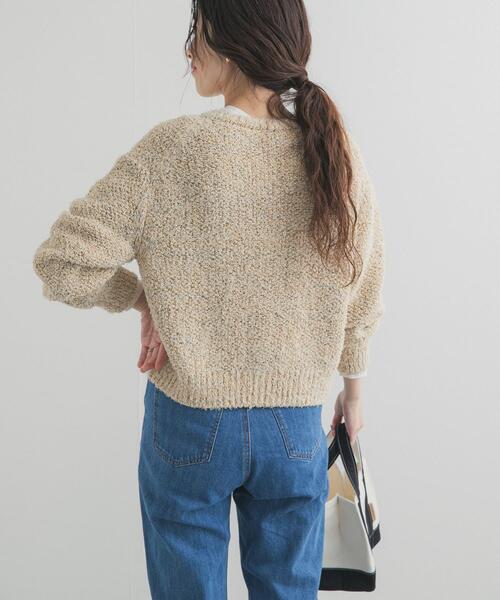 URBAN RESEARCH DOORS（アーバンリサーチドアーズ）の「メランジニットカーディガン（カーディガン/ボレロ・レディース・イエロー/オフホワイト・FREE）」の12枚目の写真