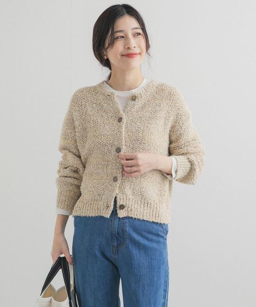 URBAN RESEARCH DOORS（アーバンリサーチドアーズ）の「メランジニットカーディガン（カーディガン/ボレロ・レディース・イエロー/オフホワイト・FREE）」の10枚目の写真