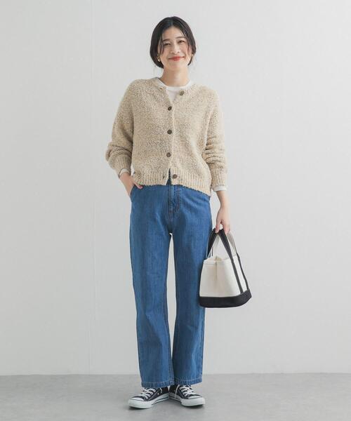 URBAN RESEARCH DOORS（アーバンリサーチドアーズ）の「メランジニットカーディガン（カーディガン/ボレロ・レディース・イエロー/オフホワイト・FREE）」の8枚目の写真