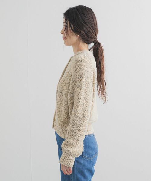 URBAN RESEARCH DOORS（アーバンリサーチドアーズ）の「メランジニットカーディガン（カーディガン/ボレロ・レディース・イエロー/オフホワイト・FREE）」の6枚目の写真