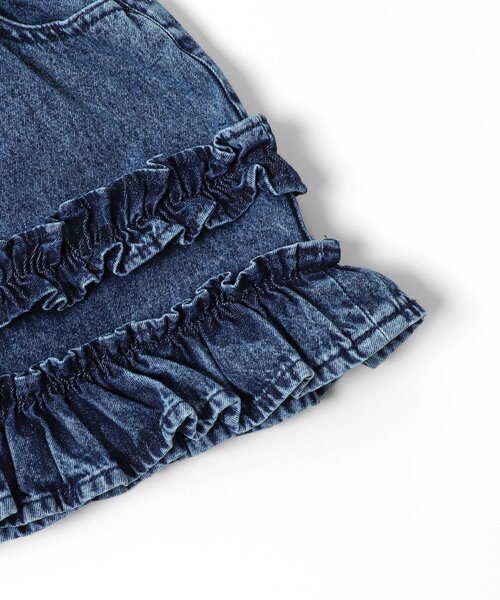 BREEZE（ブリーズ）の「デニムフリルスカート_ジュニア対応（デニムスカート・キッズ・ブルー/ブラック・140/110/100/130/120/90/80）」の13枚目の写真