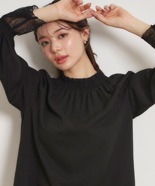 couture brooch(クチュールブローチ)の「【通勤・着映え】レースカフス ピコシャーリング バックリボンブラウス(シャツ/ブラウス・レディース・ブラック/アイボリー/ピンク・36/42/40/38)」の20枚目の写真