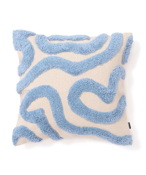 Francfranc(フランフラン)の「タフトドローイング クッションカバー 450×450 ブルー(A-002)(クッション/クッションカバー・レディース・ブルー・FREE)」の1枚目の写真