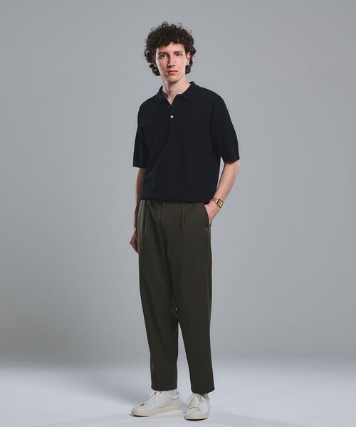 green label relaxing（グリーンレーベルリラクシング）の「タック ピケ ニット ポロシャツ -ウォッシャブル-（ポロシャツ・メンズ・グレー/ブラック/ロイヤルブルー・XL/L/M/S）」の9枚目の写真