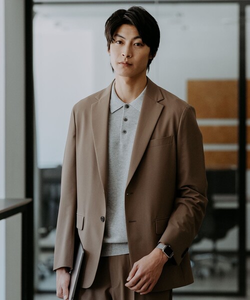 green label relaxing（グリーンレーベルリラクシング）の「タック ピケ ニット ポロシャツ -ウォッシャブル-（ポロシャツ・メンズ・グレー/ブラック/ロイヤルブルー・XL/L/M/S）」の10枚目の写真