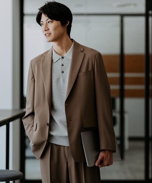 green label relaxing（グリーンレーベルリラクシング）の「タック ピケ ニット ポロシャツ -ウォッシャブル-（ポロシャツ・メンズ・グレー/ブラック/ロイヤルブルー・XL/L/M/S）」の11枚目の写真