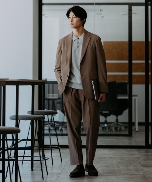 green label relaxing（グリーンレーベルリラクシング）の「タック ピケ ニット ポロシャツ -ウォッシャブル-（ポロシャツ・メンズ・グレー/ブラック/ロイヤルブルー・XL/L/M/S）」の12枚目の写真