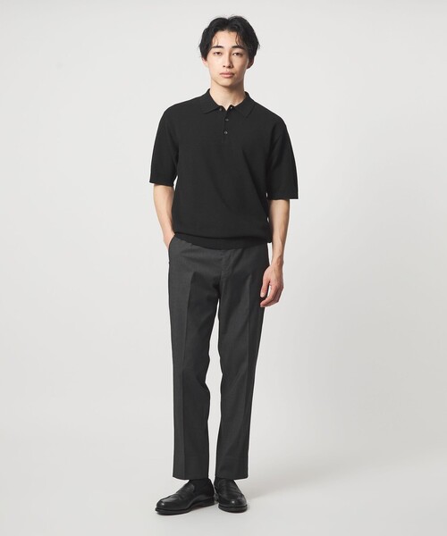green label relaxing（グリーンレーベルリラクシング）の「タック ピケ ニット ポロシャツ -ウォッシャブル-（ポロシャツ・メンズ・グレー/ブラック/ロイヤルブルー・XL/L/M/S）」の17枚目の写真