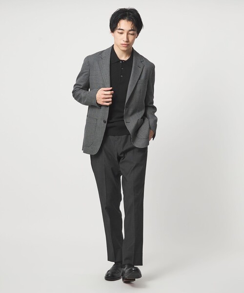 green label relaxing（グリーンレーベルリラクシング）の「タック ピケ ニット ポロシャツ -ウォッシャブル-（ポロシャツ・メンズ・グレー/ブラック/ロイヤルブルー・XL/L/M/S）」の19枚目の写真