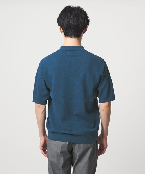 green label relaxing（グリーンレーベルリラクシング）の「タック ピケ ニット ポロシャツ -ウォッシャブル-（ポロシャツ・メンズ・グレー/ブラック/ロイヤルブルー・XL/L/M/S）」の20枚目の写真