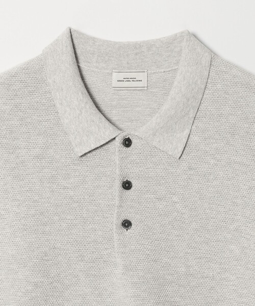 green label relaxing（グリーンレーベルリラクシング）の「タック ピケ ニット ポロシャツ -ウォッシャブル-（ポロシャツ・メンズ・グレー/ブラック/ロイヤルブルー・XL/L/M/S）」の6枚目の写真