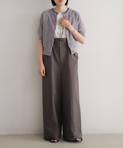 NOMBRE IMPAIR（ノンブルアンペール）の「【予約】綿麻MIX　クルーネックカーデ（カーディガン/ボレロ・レディース・イエロー/ブルー・FREE）」の5枚目の写真