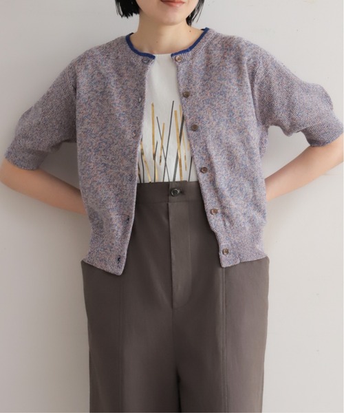 NOMBRE IMPAIR（ノンブルアンペール）の「【予約】綿麻MIX　クルーネックカーデ（カーディガン/ボレロ・レディース・イエロー/ブルー・FREE）」の8枚目の写真