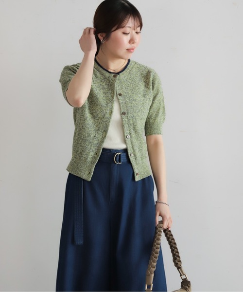 NOMBRE IMPAIR（ノンブルアンペール）の「【予約】綿麻MIX　クルーネックカーデ（カーディガン/ボレロ・レディース・イエロー/ブルー・FREE）」の16枚目の写真