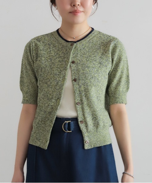 NOMBRE IMPAIR（ノンブルアンペール）の「【予約】綿麻MIX　クルーネックカーデ（カーディガン/ボレロ・レディース・イエロー/ブルー・FREE）」の20枚目の写真