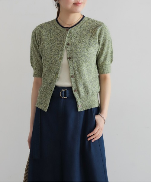 NOMBRE IMPAIR（ノンブルアンペール）の「【予約】綿麻MIX　クルーネックカーデ（カーディガン/ボレロ・レディース・イエロー/ブルー・FREE）」の21枚目の写真