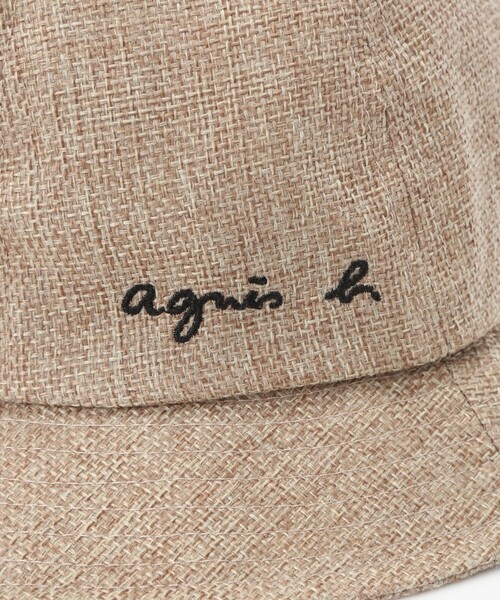 agnes b.（アニエスベー）の「ベビー ロゴ 刺繍 ジュート風 ハット "Bob"（ハット・キッズ・ベージュ・FREE）」の7枚目の写真